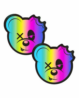 Scummy Bears Pasties -  Reflective Rainbow