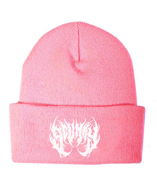 Bear Metal Beanie - Pink Beanie