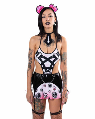 Bratty Bear One-Piece Bodysuit and Skirt Bodysuit