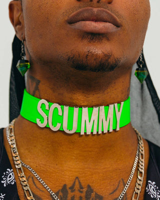 Scummy Choker Collar - Neon Green Yiwu