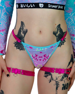 Silly Psilocybin Thong Bottom with Garters SWIMWEAR