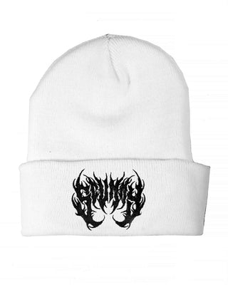 HATS WHITE OISHI - BEAR METAL BEANIE (WHITE)